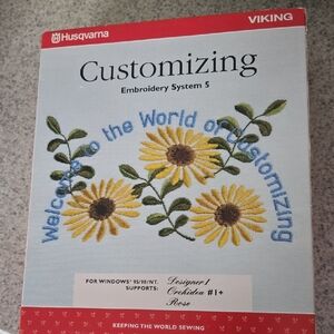 Husqvarna Viking Customizing Embroidery System 5 - Blue and Yellow
